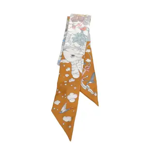 Pre-owned 【DIZ】HERMES Twilly Scarf for Bag StrapsP226359825