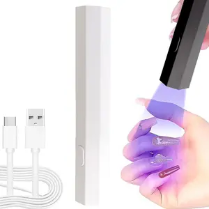 Portable Mini Nail Lamp for Gel Nails, Handheld UV Lamp Led Nail Lamp Rechargeable, Flash Cure Lamp for Gel Art DIY Tools for Salon & Home Use - Valentine's Day Gifts
