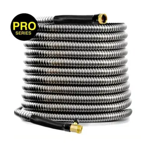 Bionic Steel Pro 50' Stainless Steel Hose withBrass Nozzle