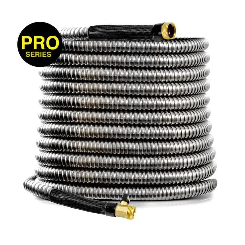 Bionic Steel Pro 50' Stainless Steel Hose withBrass Nozzle Bionic Steel Pro 50' Stainless Steel Hose withBrass Nozzle