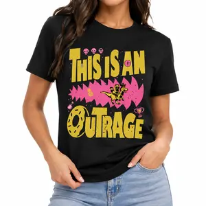 Trendy Graphic T-shirt for Men & Women, Cute Cartoon Dino Ride Print Tee, Oversized Fun T-shirt, Y2K Style Casual Top, Streetwear Cotton Blend Unisex Tee
