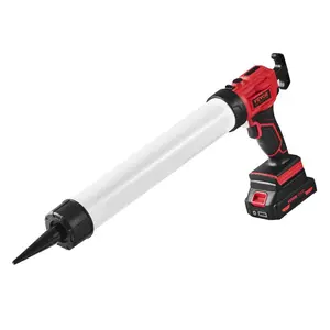 VEVOR Cordless Caulking Gun 20oz/600ml, 20V Electric Sausage Caulking Gun with 4 Adjustable Speeds, Anti-Drip Battery Powered Caulk Gun 2.0AH Battery, Fast Charger, LED Light for Filling, Sealing