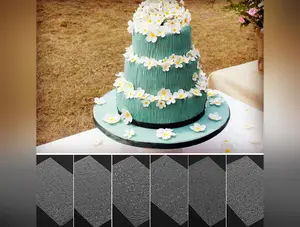 6Pcs Floral Texture Sheet Set Texture Mat Sugarcraft Cake Decorating Tools Cookie Fondant Cake Mold DIY Baking Tools
