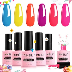 AIMEILI Summer Color Neon Gel Nail Polish SET6-11