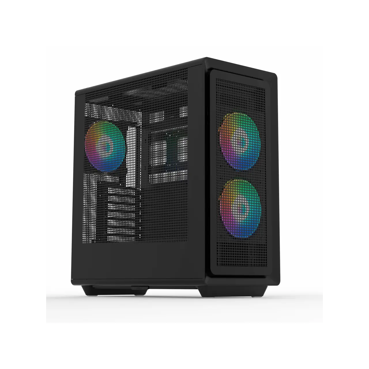 Rosewill Helium Air Black Mid Tower Computer Gaming Case, Mesh Panel, E-ATX, Tool-less, High-Airflow, 2x 160mm & 1x 140mm PWM ARGB Fan