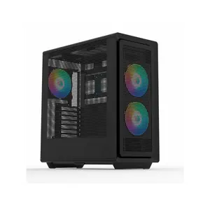 Rosewill Helium Air Black Mid Tower Computer Gaming Case, Mesh Panel, E-ATX, Tool-less, High-Airflow, 2x 160mm & 1x 140mm PWM ARGB Fan
