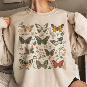 Vintage Boho Moth Floral Shirt, Retro Goblincore Aesthetic Tshirt, Cottagecore Nature Lover Softstyle T-Shirt, Mothers Day AIRE1704 22