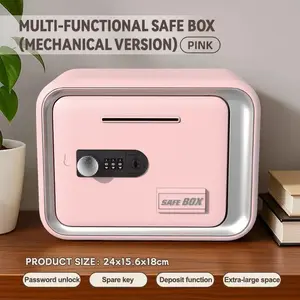 Home Mini Password Lock Safe Box, Mechanical Safe Box, Durable Abs Material, Large Size Reinforced Packaging, Coin Bank Small Box, Ideal Gift for Kids