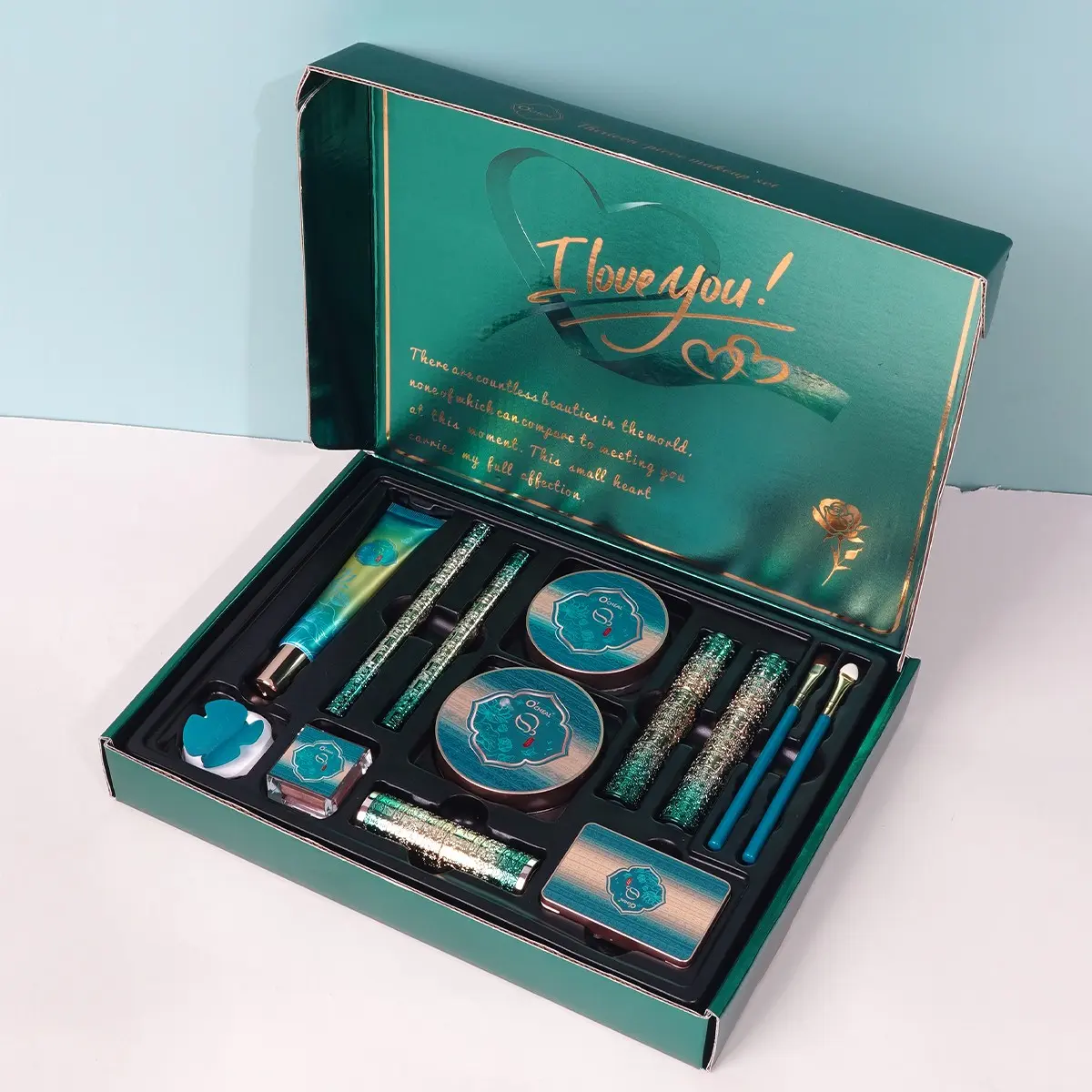 Cosmetic Makeup Set 13 Pieces, Glam Set, Makeup Bundle Box, Makeup Palette Set, Beginner Complete Makeup Kit, Wedding Favors/birthday Gift/valentine's Day Gift