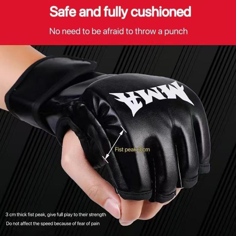 Breathable Boxing Gloves, 1 Pair MMA Muay Thai Kick Boxing Hand Wraps, Sanda Gloves, Professional Thicken Boxing Training Hand Wraps Gloves for Fighting Boxing Gloves Men Boxing Gloves Women, Boxing Equipment