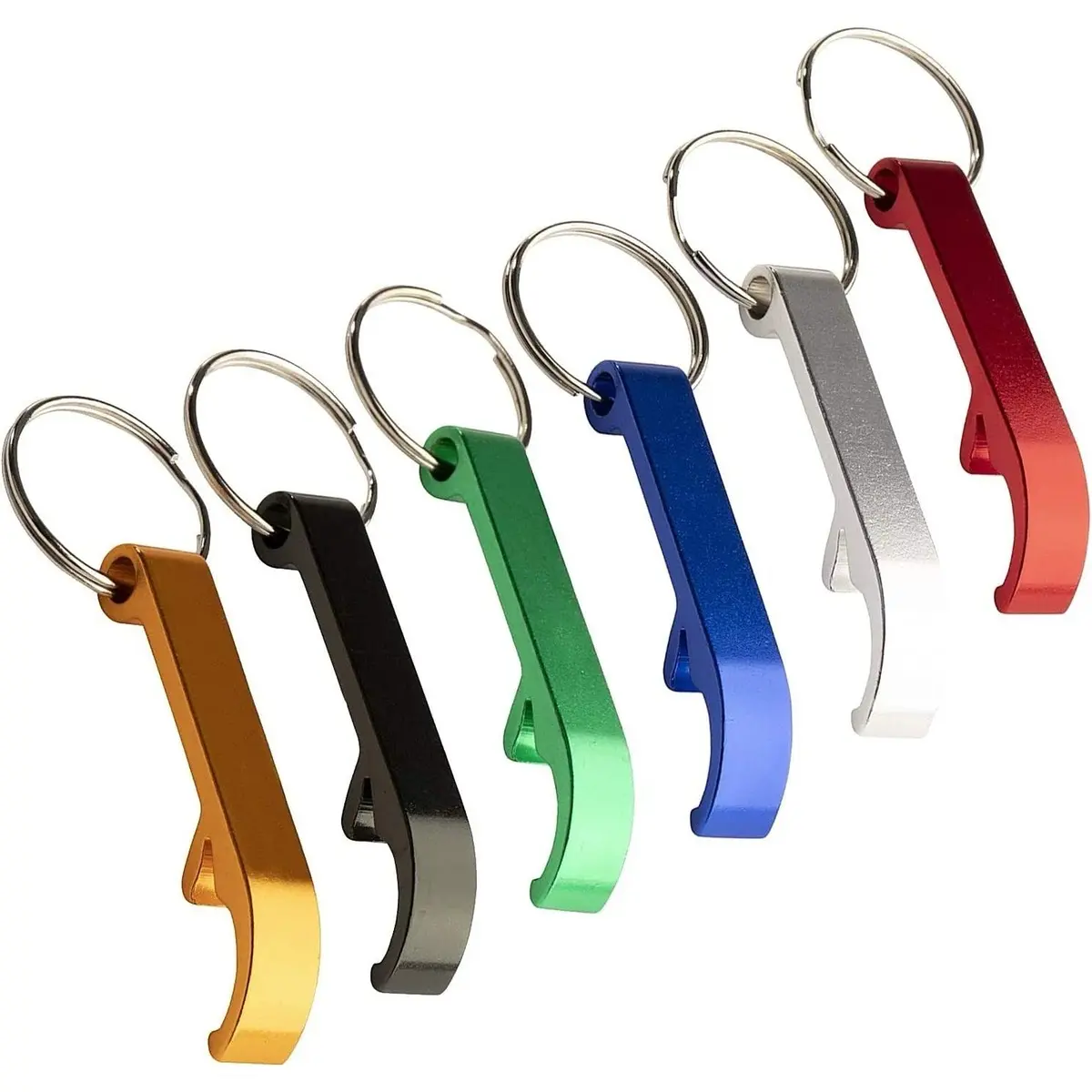 Lightweight aluminum bottle opener.