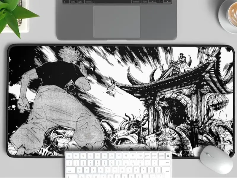 Gojo Satoru Jujutsu Kaisen Desk Mat Premium Quality Vibrant Designs Perfect for Anime Fans & Gamers! Level Up Your Workspace!
