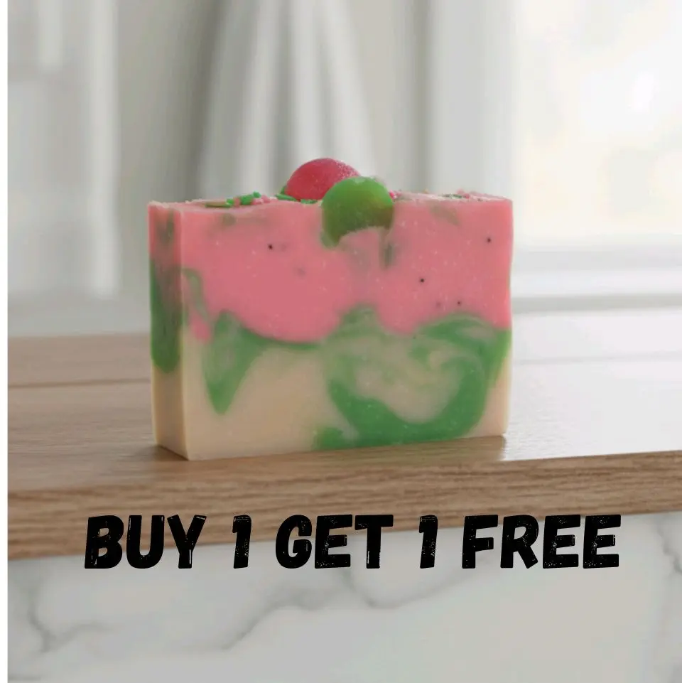 Watermelon Sugar Organic Cold Process Swirl Soap with Frosting. Handmade All Natural Handcrafted Soap. Cute Swirl Soap Bar. Yoni Soap handmade soap natural skincare Cleansing Moisturizing Body Wash