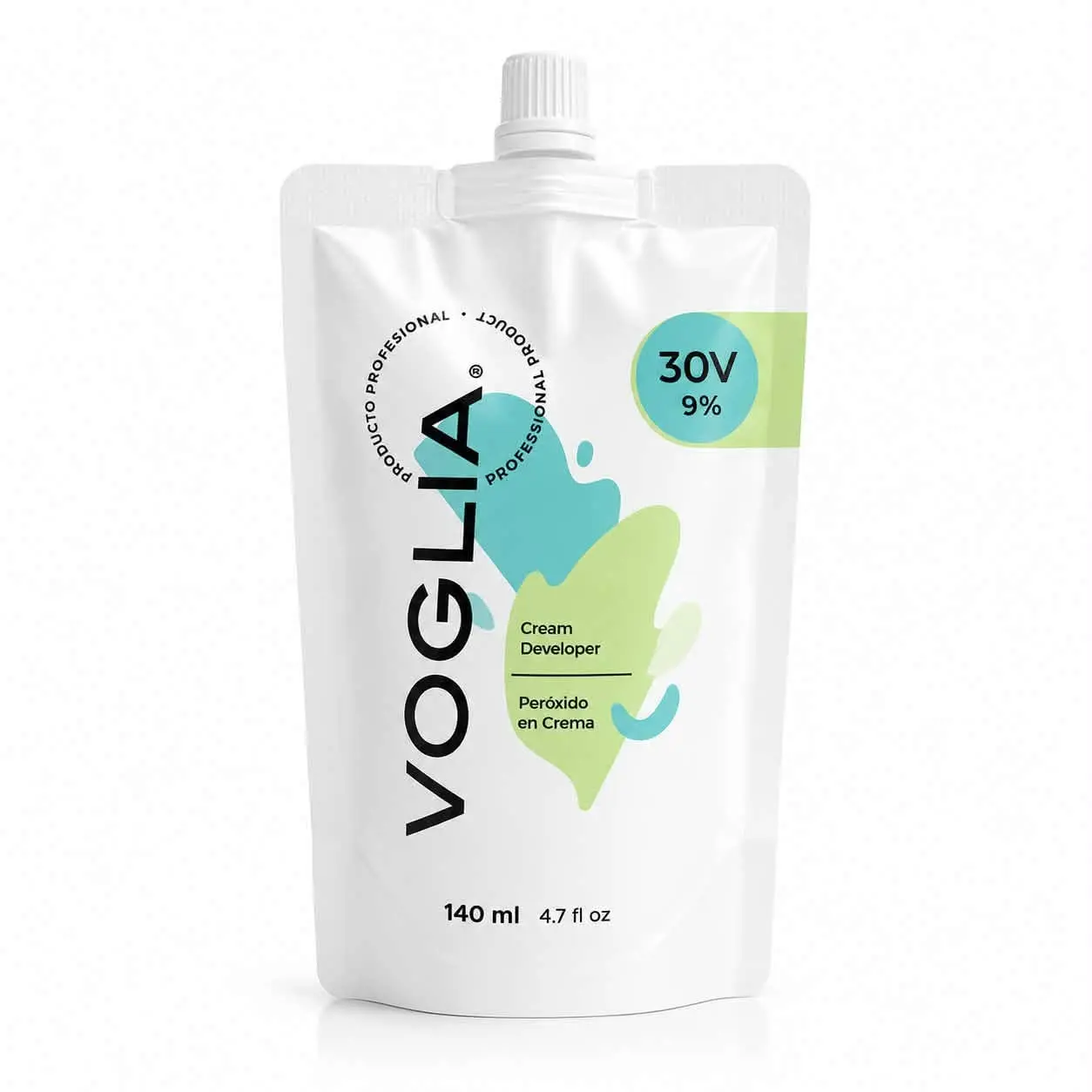 Voglia 30 Volume Peroxide Cream Developer 4.5 Fl. Oz., Hair Cream, Dyeing Hair, Curly, Youth, Fine, Haircare, Normal, 30V Concentration, Alcohol Free, Color Extending