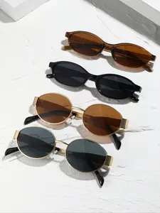 2026 New Unisex Metal Round Frame Geometric Glasses, Fashionable Daily Wear, Old Money Style, Vacation Travel, Stylish Glasses