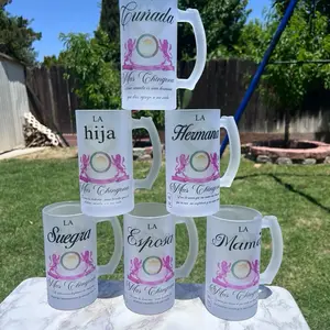 LAS MÁS CHINGONAS  pink 16oz Beautiful Frosted  Mug Washable Reusable Drinkware