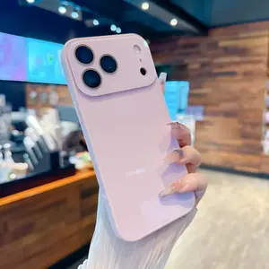 Glossy Pastel Solid Color iPhone 17 Pro Max 16 Pro 15 14 Plus 13 12 11 Pro trending cute phone Cases, Integrated Full Lens Protective Cover Slim Shockproof Soft Phone Shell 6 Dopamine Tone Options  tuff chic phone cases