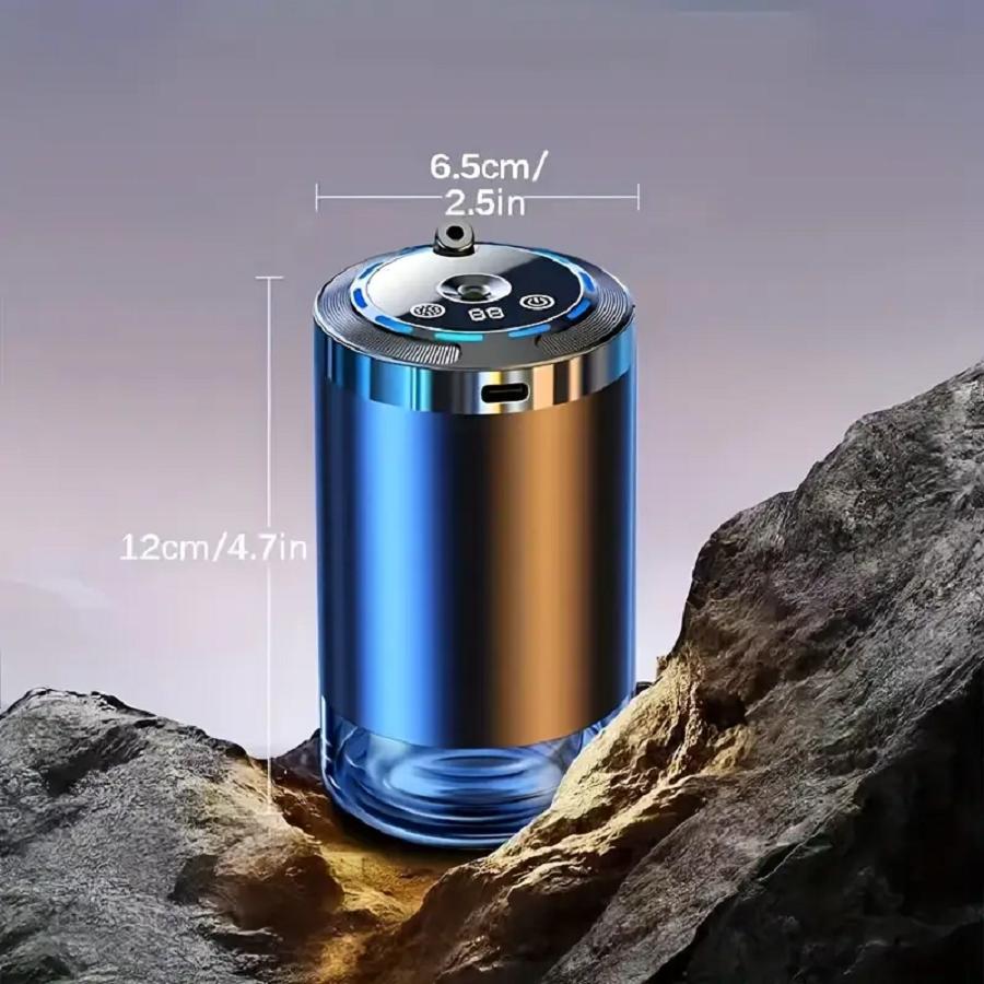 This smart car fragrance diffuser combines an air freshener, aromatherapy diffuser, humidifier, starry sky projector, and ambient lighting into one device. It can keep the air inside the car fresh for a long time