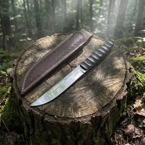 1PC, high-quality outdoor knife, straight knife, one-piece steel design, sharp and durable, fixed blade, non slip handle, comfortable grip, suitable for outdoor or kitchen use, men's gift, with knife cover