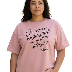 She Overcame Shirt Women Plus Size Inspirational Graphic Tee Empowering Motivational Top