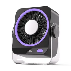 Small Desk Fan, Portable Fan with Ice Cooling,Rechargeable USB Portable Fan, 199 Speeds,270° Adjustable Tilt, Quiet Cooling Fans for Home Office Desktop Bedroom Kitchen Camping Travel Essentials