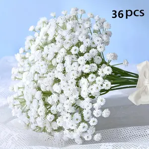 36 Bundles Artificial Antioxidant Flowers with Stems, Real Touch Fake Flowers for Home Office Decor, Wedding Birthday Party Decoration, Flower Design Decorations, Artificial Flower Bouquet