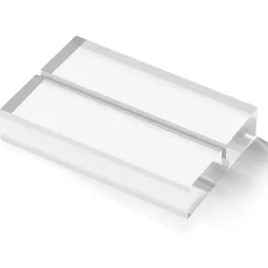 10 Pack 3" Clear  Stand with 1/8" Slot Transparent  Holder for Wedding Sign, Table Sign, Painting Display
