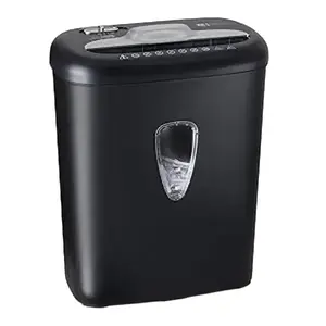 Amazon Basics 8 Sheet Cross Cut Paper and Credit Card Shredder with 4.1 Gallon Bin, Black