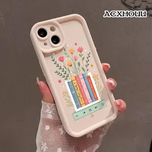 Designed for iPhone 17 16 E Pro Max 15 Plus 14 13 12 11 XS XR Book & Blossom Melody Rugged Durable Drop-Proof Shockproof Anti-Scratch Case