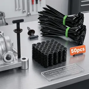 Premium Industrial Grade PA66 Nylon Cable Tie Kit, 50kg Tensile Strength, Windproof Anti-Corrosion, -40°C to 130°C Temperature Resistant, 100Pcs Heavy Duty Zip Ties for Automotive Home Industrial Cable Arrangement