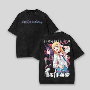 My Dress Up Darling Marin Kitagawa Kawaii Waifu Anime Graphic Tee Vintage 90s Retro Cotton Unisex Oversized Loose Fit Short Sleeve Tank Top Casual Streetwear Daily Lifestyle Trendy Manga Fan Fashion Apparel All