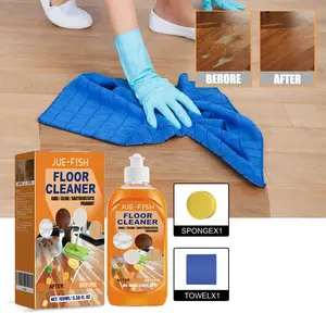 Jue-Fish Floor Cleaner Set, Stain and Scale Removal, Wood Floor Cleaning, Polishing and Brightening, Tile Cleaner