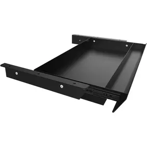 Large Under Desk Mounted Sliding Drawer with Pencil Tray and 60  Tilt Panel to Pull Out, 22'' Long & 13'' deep Large Storage Organizer for Sit Stand Workstation