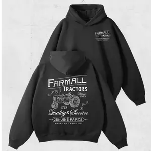 Vintage Farmall Tractor Mens Hoodie, T-Shirt Tractor Tee Farm Wear Unisex Short Sleeve USA Made 100% Cotton T-Shirt