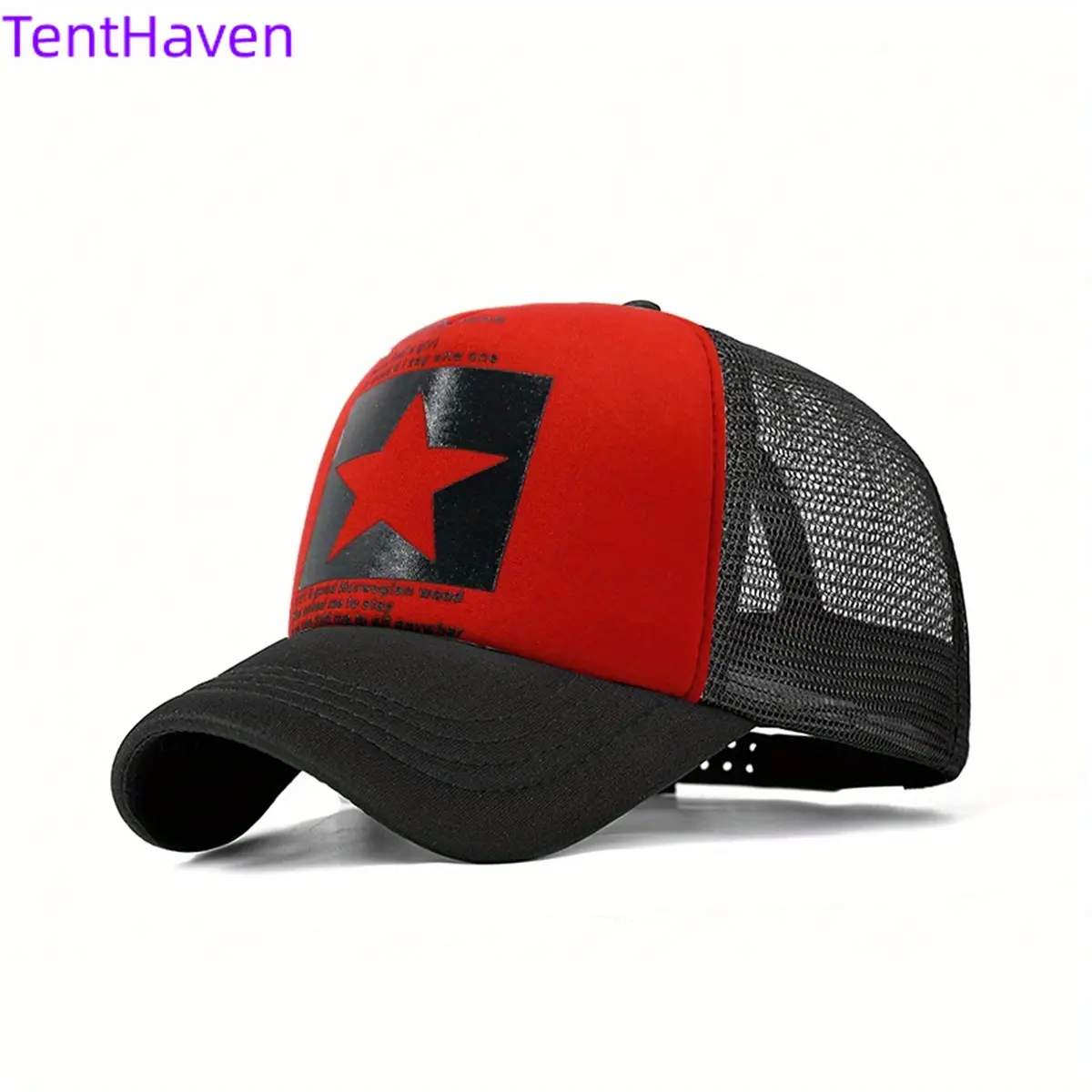 Men's Black Mesh Baseball Cap with Star Logo - Breathable Six-Panel Design, Adjustable Fit, Casual Sporty Style for Outdoor Activities, Baseball Cap, Summer Headwear, Stylish Headgear, Durable Headwear, Mesh Fabric Cap, Streetwear Lovers Men's Black Mesh Baseball Cap with Star Logo - Breathable Six-Panel Design, Adjustable Fit, Casual Sporty Style for Outdoor Activities, Baseball Cap, Summer Headwear, Stylish Headgear, Durable Headwear, Mesh Fabric Cap, Streetwear Lovers