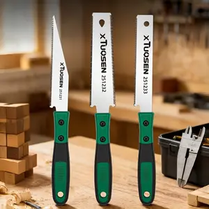 1Pc/3Pcs Japanese Pull Saw - Double-Edge Woodworking Hand Saw & Fine Tooth Flush Cut Tenon Saw - Portable Precision Cutting Tool with Non-Slip Wood Handle for Hardwood, PVC Pipe, Trimming & DIY Projects