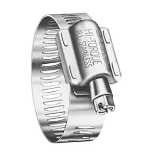 212 MAIN HP2 Industrial Hardware Beam Clamp - Worm Gear, Hi-Torque Grip, Super Heavy-Duty Stainless Steel, 1.25-2.63 in. Adjustable Height, Thread-Equipped Band, Heavy-Duty Clamping, Clamp with Thread