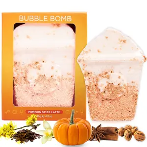 Pumpkin Spice Latte Bubble Bath Bomb for Women & Girls, 5.5 oz Body Care Body Wash