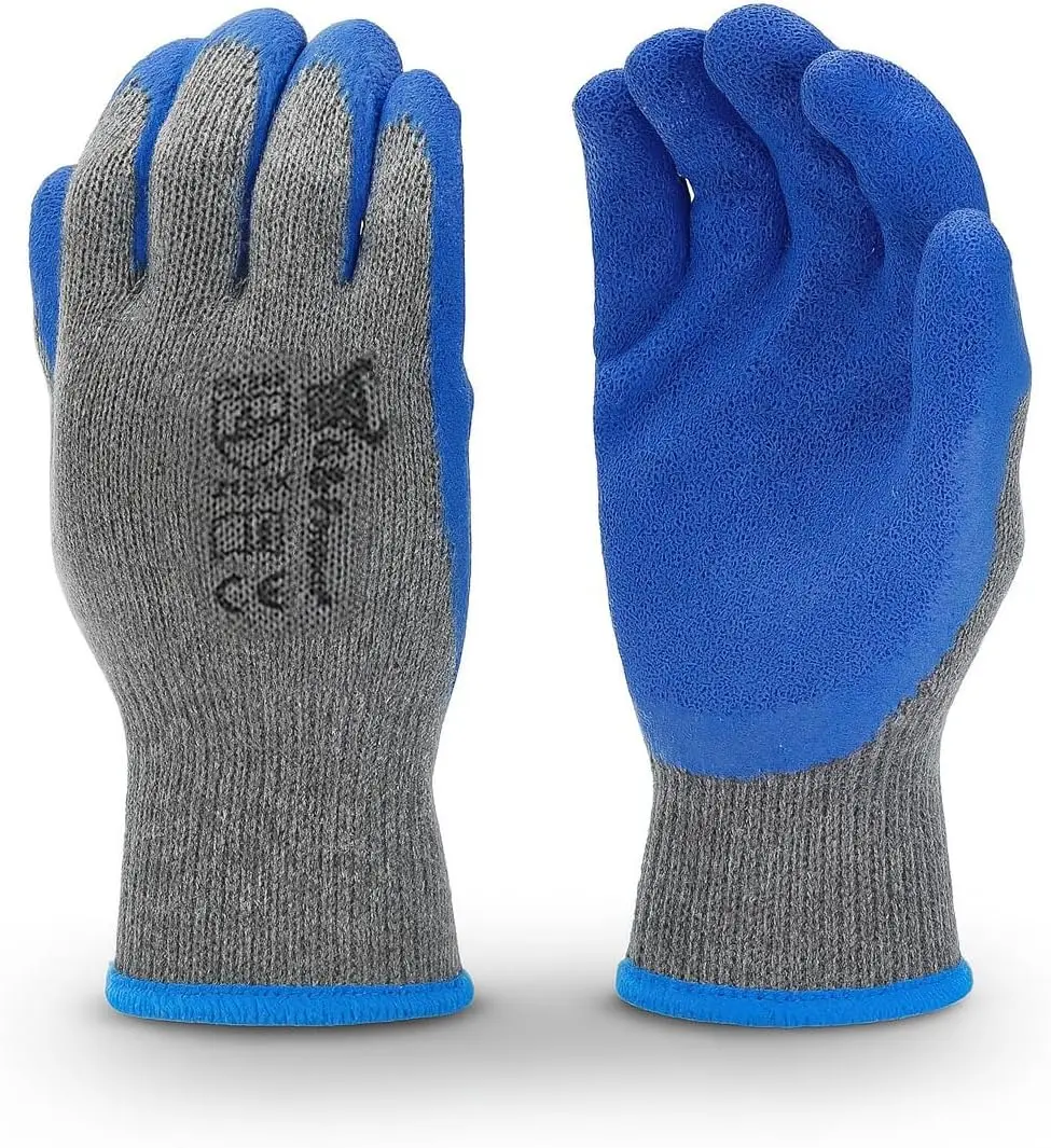 G & F Products Large Rubber Latex Double Coated Work Gloves for Construction, gardening gloves, heavy duty Cotton