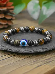 Unisex Eyeball Design Bracelet, Fashionable Stone Beaded Bracelet for Men & Women, Trendy All-match & Exquisite Jewelry for Birthday Gift