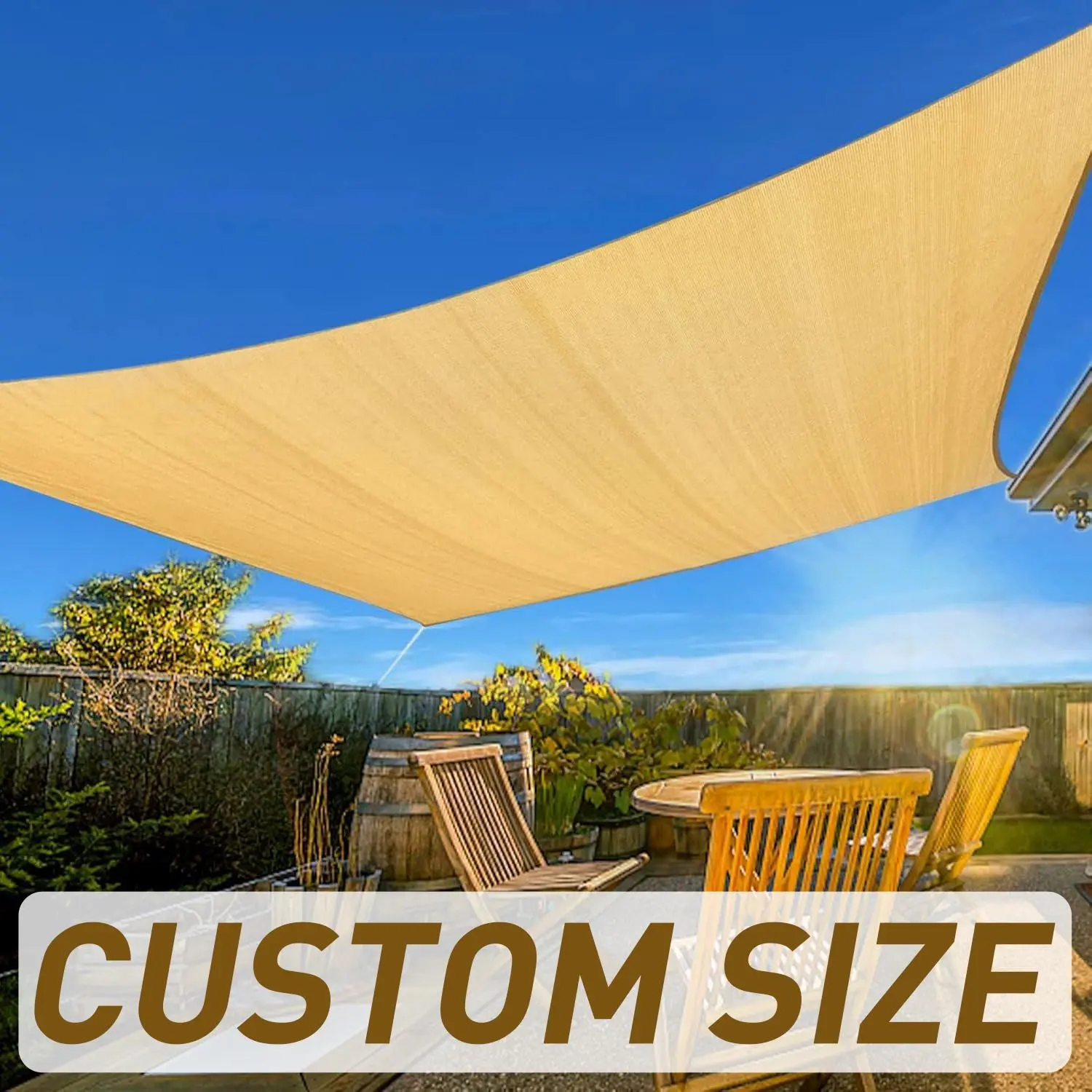 Sun Shade Sail,Rectangles and triangles of various sizes , Curved Edged Commercial Grade 185GSM Permeable Outdoor Shade Cloth for Deck, Backyard, Patio,dealsforyou,summerwins,midyearsale,restock,dealsforyoudays,DFYD