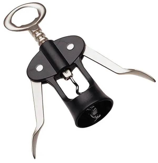 212 MAIN GT-3009 Winged Lever Corkscrew Wine Opener - Plastic, Chrome Finish Kitchen Gadgets, Bar & Wine Utensil
