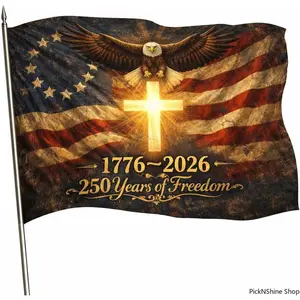 Us 250 Flag – 250th Anniversary US Double Sided 3-Ply Outdoor Flag, We The People 1776-2026 Patriotic Yard & House Banner for 4th of July (5, 3X5)