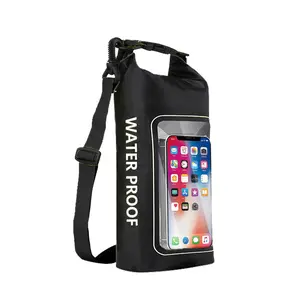 2L Waterproof Bag, Outdoor Crossbody Bag with Waterproof Phone Pouch, Waterproof Phone Pocket, Durable PVC Design for Travel and Hiking Adventures