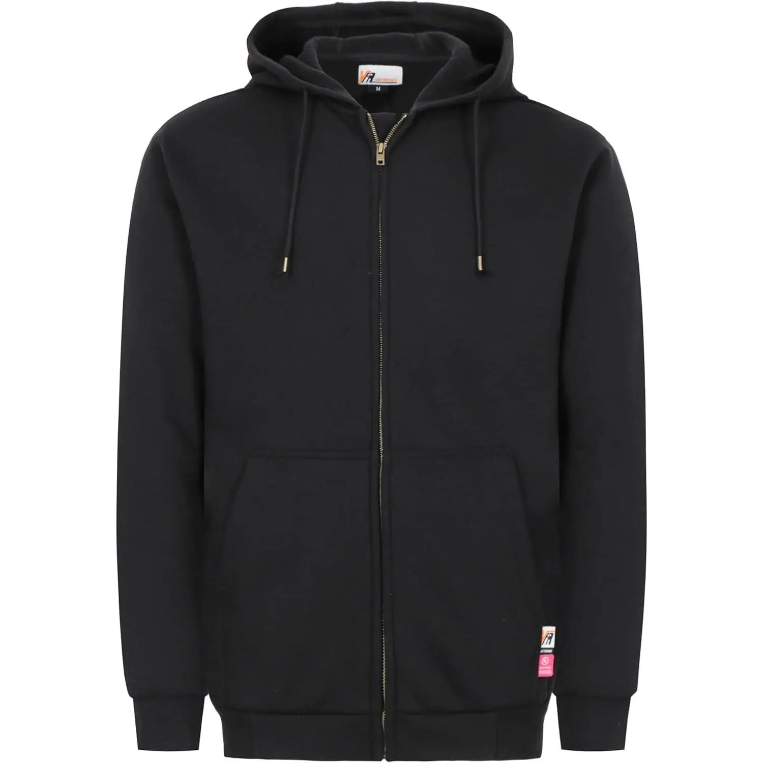 VATRENUS Men's Flame Resistant Hoodies, 10.5oz Cotton Fleece Zipper-Front Protective Long Sleeve Menswear Tops Garment for Welding