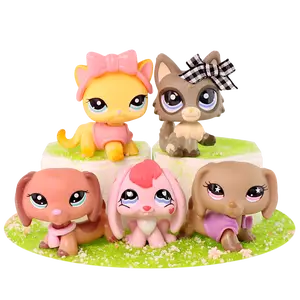 4-6 PC Bobble Head Mini Pet Cat Dog Figures Set - Cute Cat & Dog Collectible Toys with Accessories, Kids & Collectors, Ages 4+