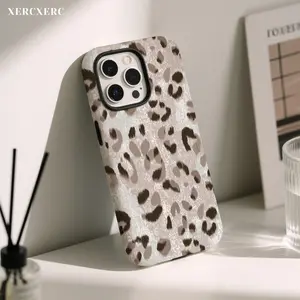 Leopard Print 2 - in - 1 PC Hard & TPU Soft Phone Case, Matte/Glossy Optional Matching Phone Cases, Funda Para Phone Cover, Gift Phone Case for iphone 11 12 13 14 15 16 16e 17 Pro ProMax Air,Galaxy S26 S25 A56 A55 A17 A16