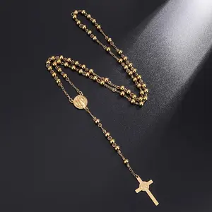 Exquisite   Y-Shaped Priest Saint Benedict Rosary Necklace Pendant - Durable, Water-Resistant, and Hypoallergenic Jewelry for Men and Women - Perfect for Devotional, Spiritual, and Fashion Statement Purposes