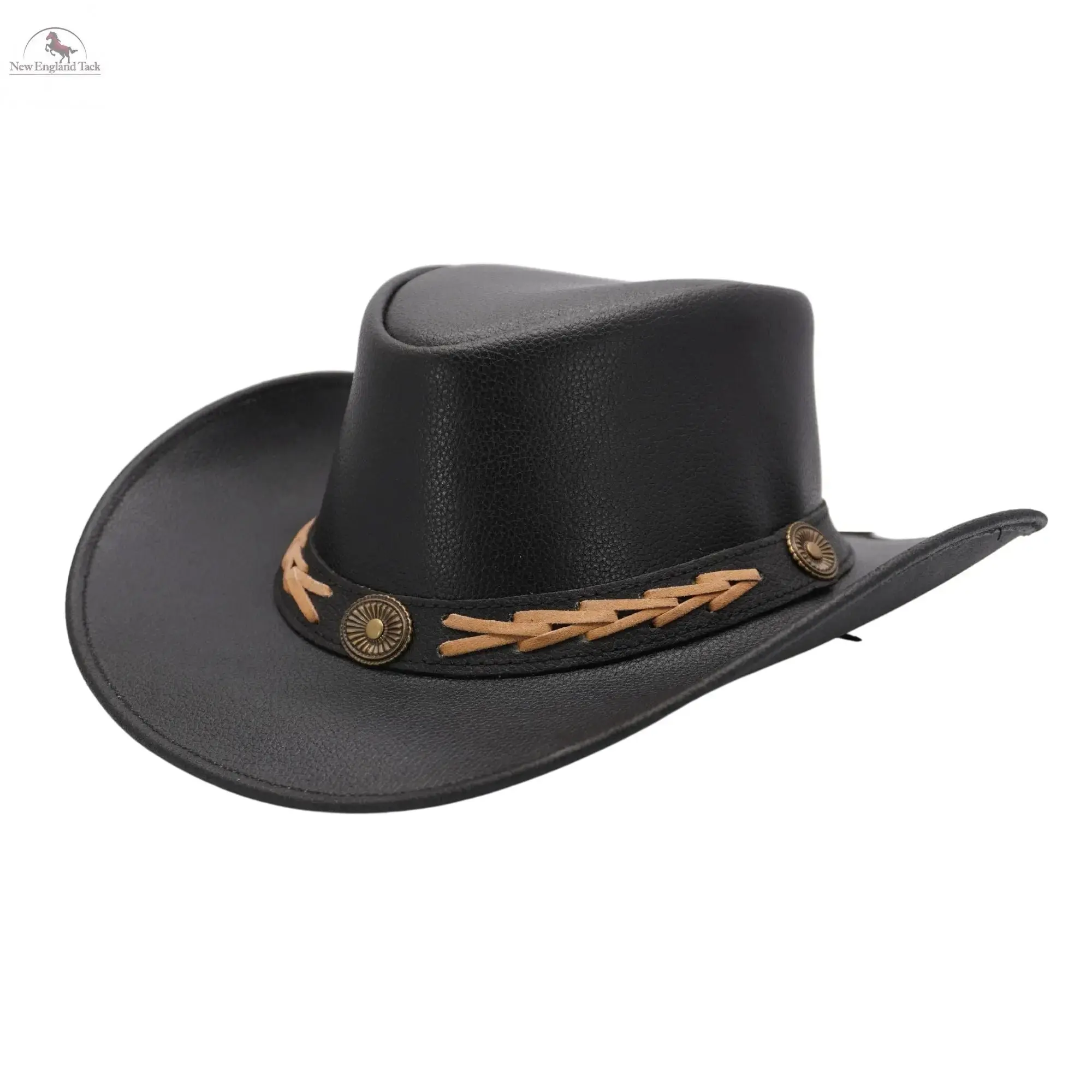 6628 Premium Australian Style Leather Cowboy Hat Shapeable Outback Hat For Men Men main image 3