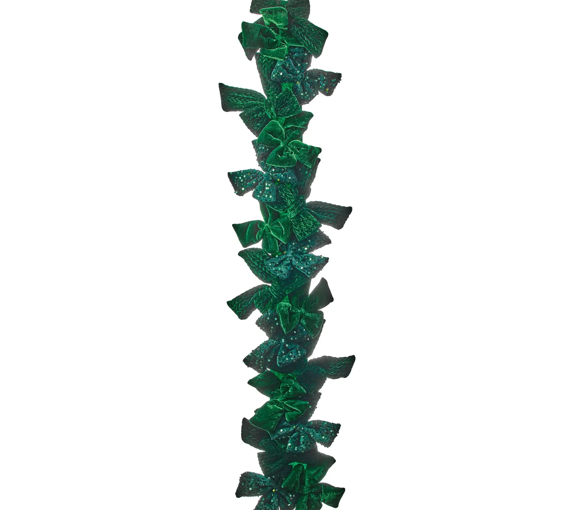 48" Velvet Sequin Bow Garland by Valerie